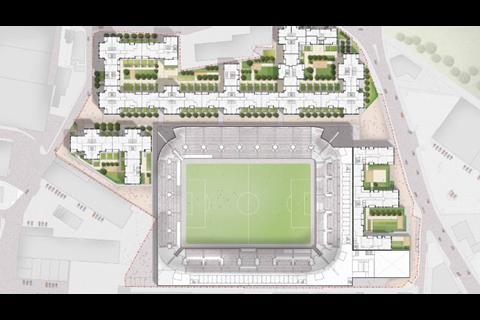 AFC Wimbledon Galliard Homes proposal to redevelop greyhound stadium_plan